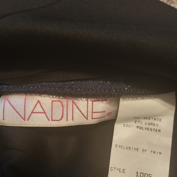 Vintage Nadine Iridescent Green Sleeveless Evening Dress With Cut-Out Back - Picture 10 of 10